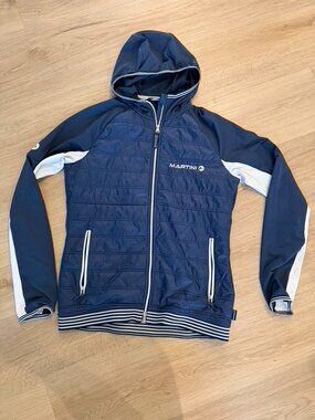Martini Austria womens  Navy Zip-Up hooded primaloft Jacket medium ski
